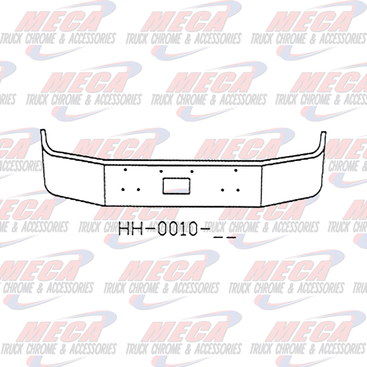 VALLEY CHROME BUMPER PB 377 12'' CHROME SETBACK, TOW HL