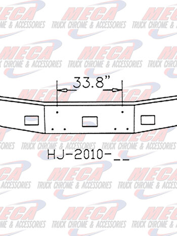 VALLEY CHROME BUMPER PB 377AE 18'' SET FWD 1990+ TOW, FOG, S/S