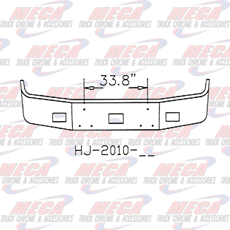 VALLEY CHROME BUMPER PB 377AE 13'' SET FWD 1990+ TOW, FOG, CHROM