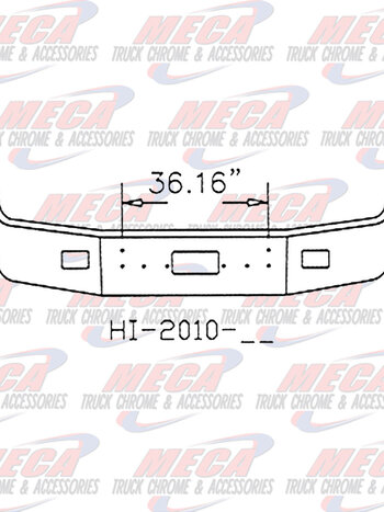 VALLEY CHROME BUMPER PB 377 SETFWD 18'' SS TOW & FOG