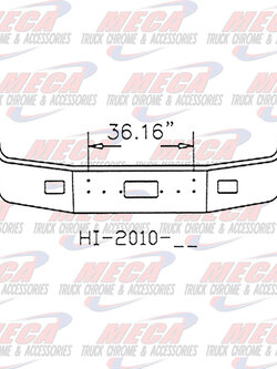VALLEY CHROME BUMPER PB 377 SETFWD 16'' TOW & FOG