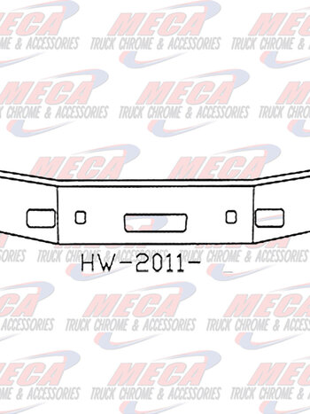 VALLEY CHROME BUMPER PB 384 2008+ 16'' W/ TOW STEP FOG