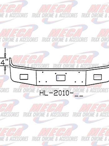 VALLEY CHROME BUMPER PB 385 16'' TOW, FOG 33" MNT HOLE TO MNT HOLE