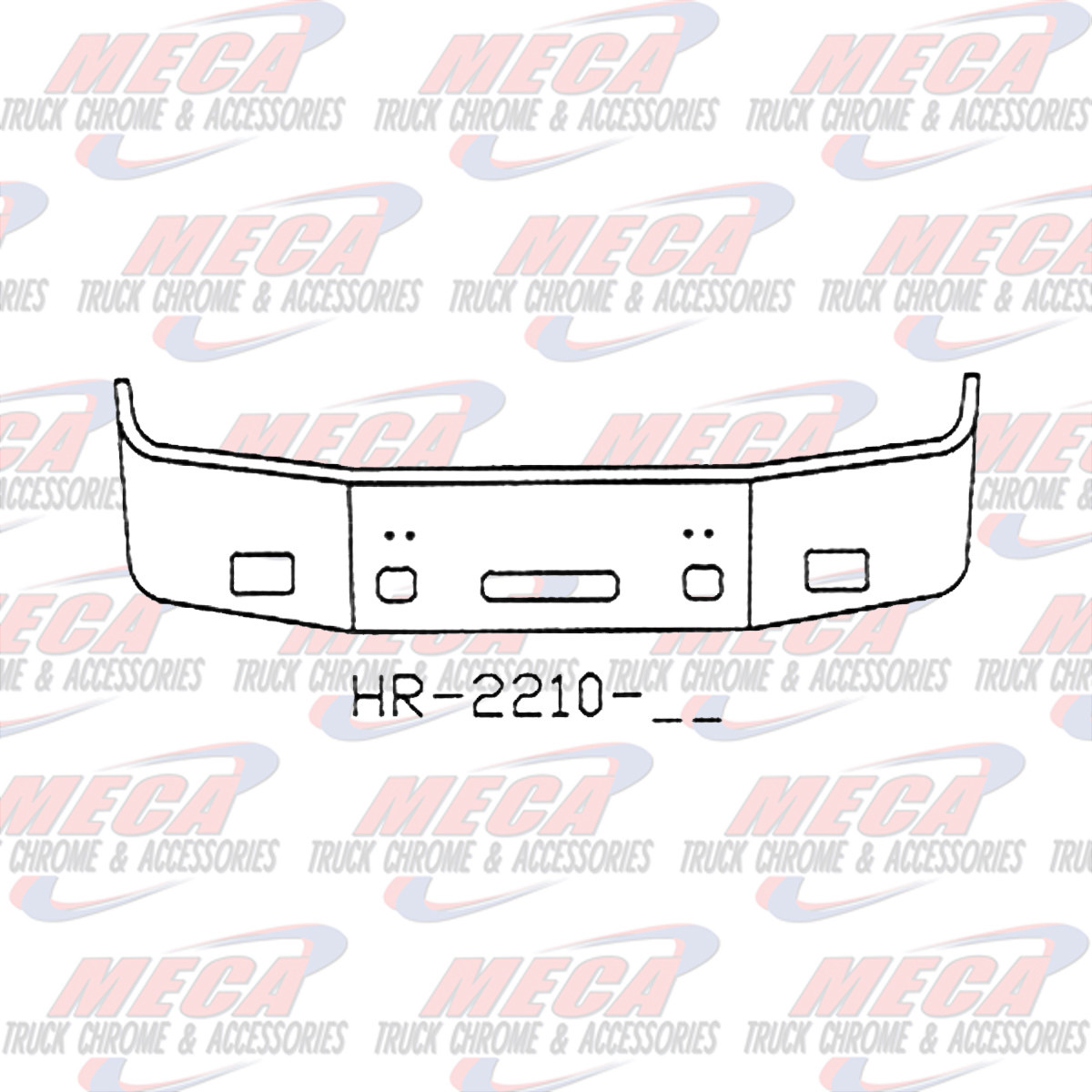 VALLEY CHROME BUMPER PB 387 20'' SS 1999-2001 FOG TOW, STEP,