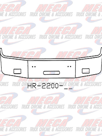 VALLEY CHROME BUMPER PB 387 16'' 1999 - 2001 FOG & STEP, CHROME