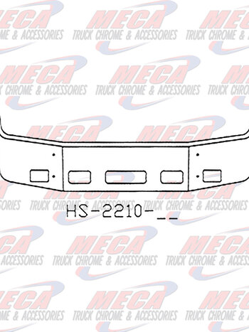 VALLEY CHROME BUMPER PB 387 18'' SS 2002-2011 W/ TOW FOG & STEP