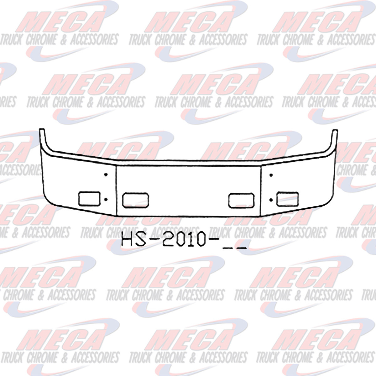 VALLEY CHROME BUMPER PB 387 16'' 2002-2011 SETBACK W/ FOG & TOW