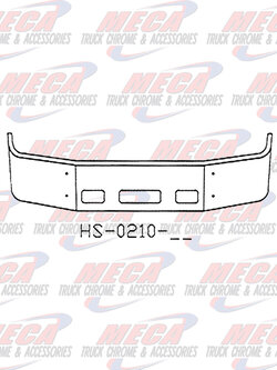 VALLEY CHROME BUMPER PB 387 20'' S/S 2002-2011 SETBACK  W/ TOW & STEP