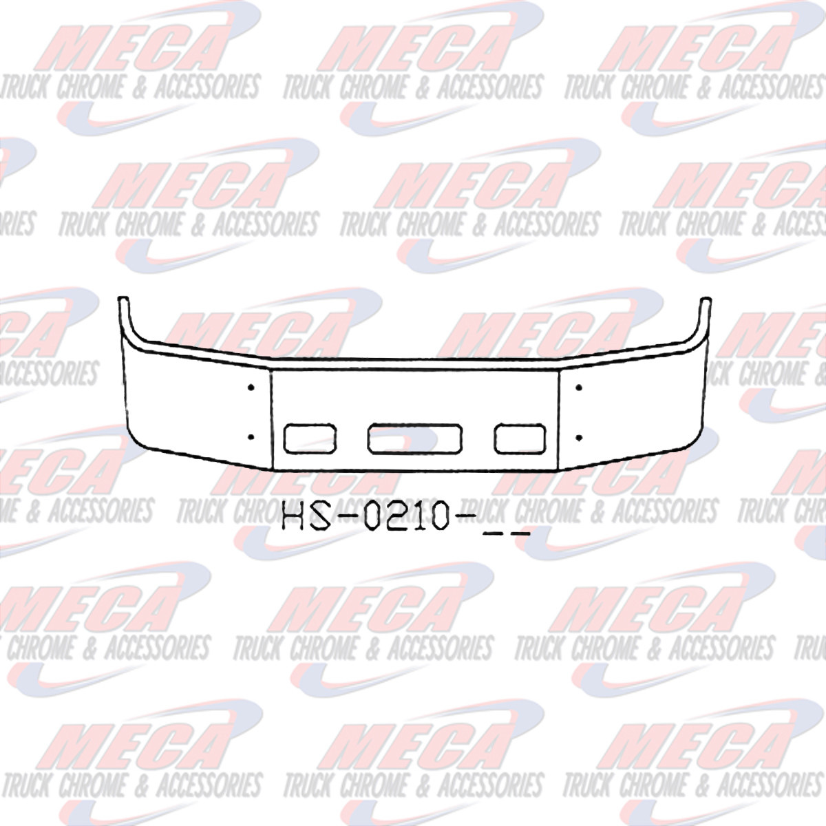 VALLEY CHROME BUMPER PB 387 20'' S/S 2002-2011 SETBACK  W/ TOW & STEP