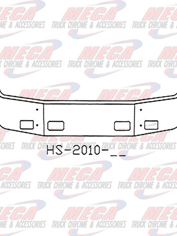 VALLEY CHROME BUMPER PB 387 18'' 2002+ SETBACK SS W/ FOG & TOW