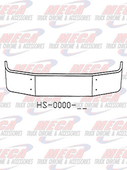 VALLEY CHROME BUMPER PB 387 18'' 2002-2011 SETBACK CHROME