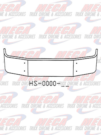 VALLEY CHROME BUMPER PB 387 18'' 2002-2011 SETBACK CHROME