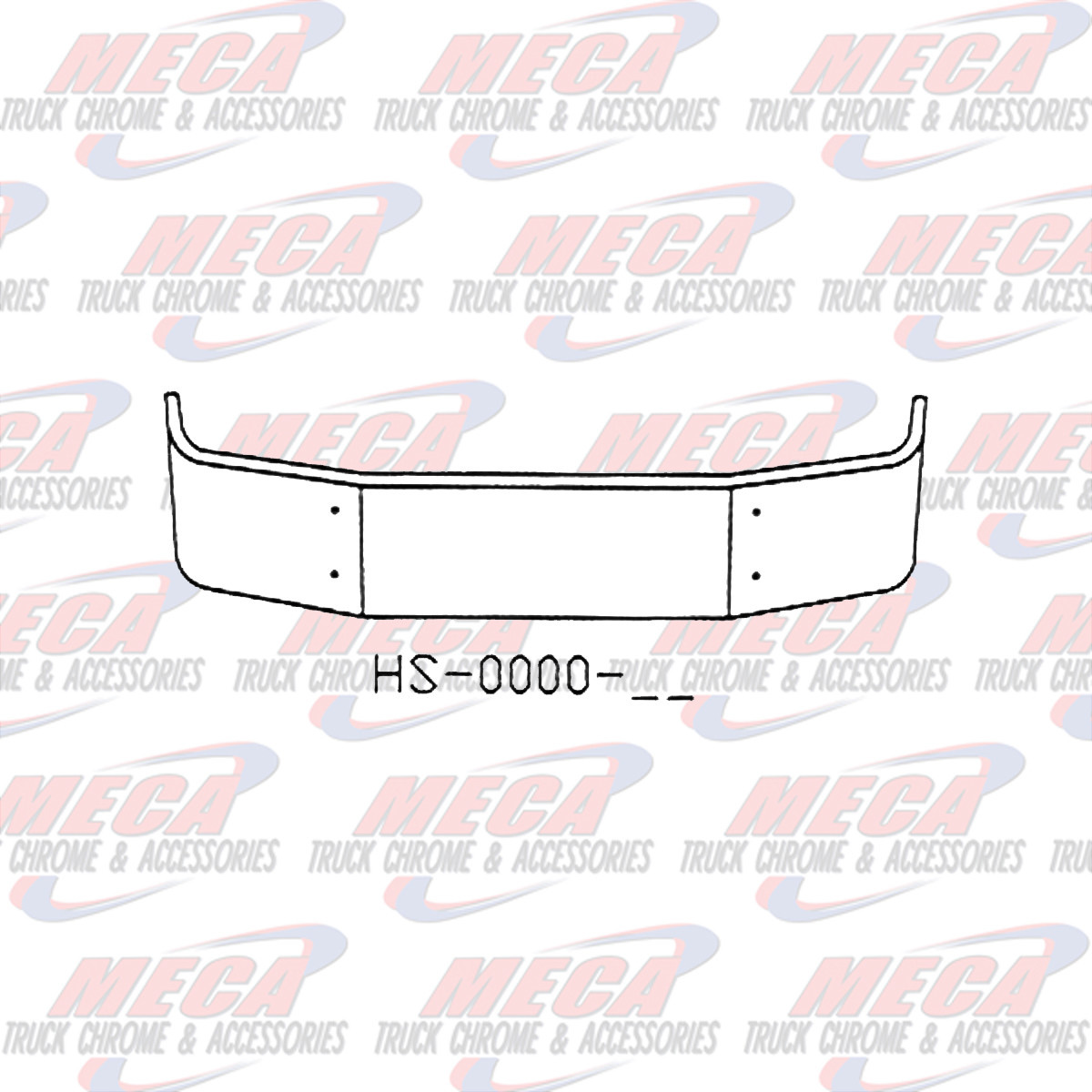 VALLEY CHROME BUMPER PB 387 18'' 2002-2011 SETBACK CHROME