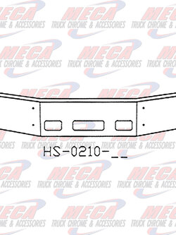 VALLEY CHROME BUMPER PB 387 16'' 2002-2011 TOW & STEP, CHROME