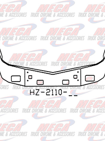 VALLEY CHROME *** Discontinued *** BUMPER PB 579 20'' S/S W/ 4 TOWS & 2 RECT FOG LTS