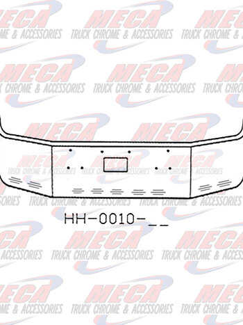 VALLEY CHROME BUMPER PB 377 20'' SS SETBACK, TOW HOLE ONLY 11 BBL