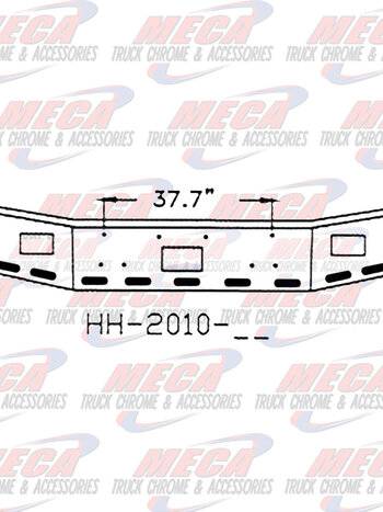 VALLEY CHROME BUMPER PB 377 16'' SET BK W/ FOG TOW 9 OVAL LT HL