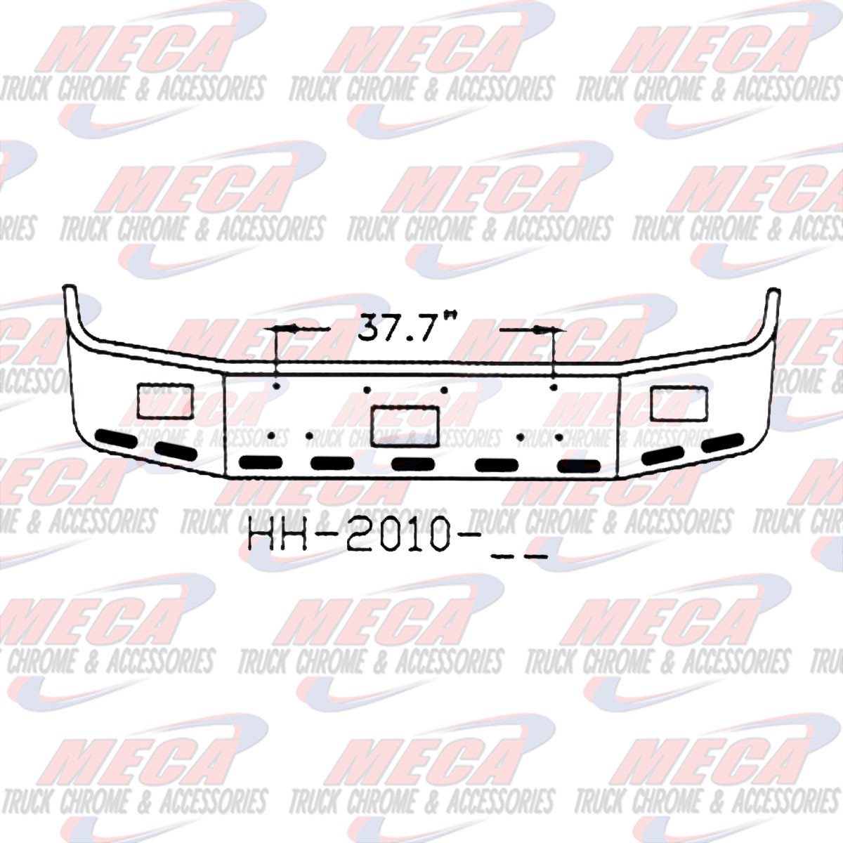 VALLEY CHROME BUMPER PB 377 16'' SET BK W/ FOG TOW 9 OVAL LT HL