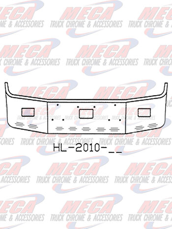 VALLEY CHROME BUMPER PB 385 20'' SS TOW, FOG & 11 CLR BB LTS