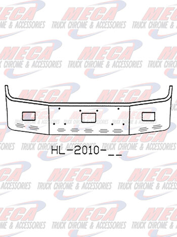 VALLEY CHROME BUMPER PB 385 18'' SS TOW, FOG & 11 CLR BB LTS