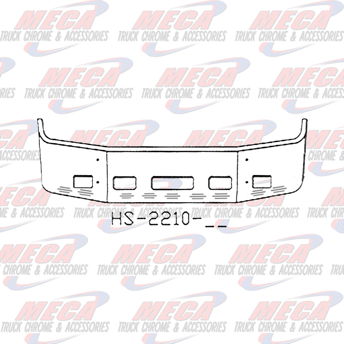 VALLEY CHROME BUMPER PB 387 22'' SS 2002-2011 TOW, FOG, AIR 9BB L