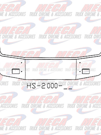 VALLEY CHROME BUMPER PB 387 20'' SS 2002-2011 SETBACK W/FOG ONLY