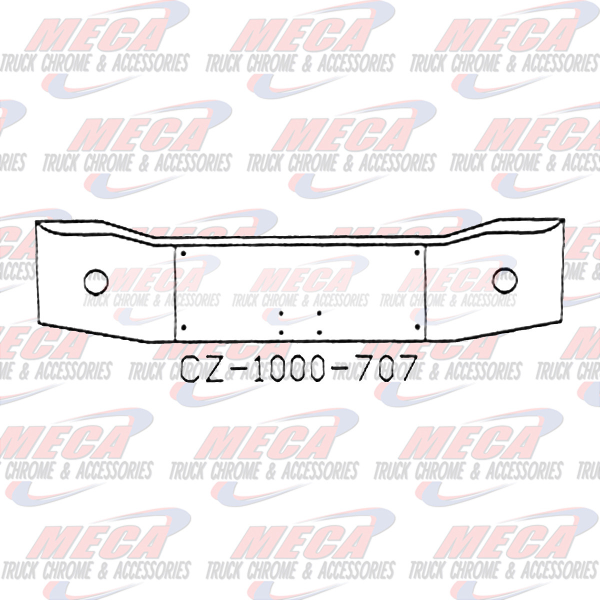 VALLEY CHROME BUMPER FL CORONADO 17.5''  FOG HOLES ONLY