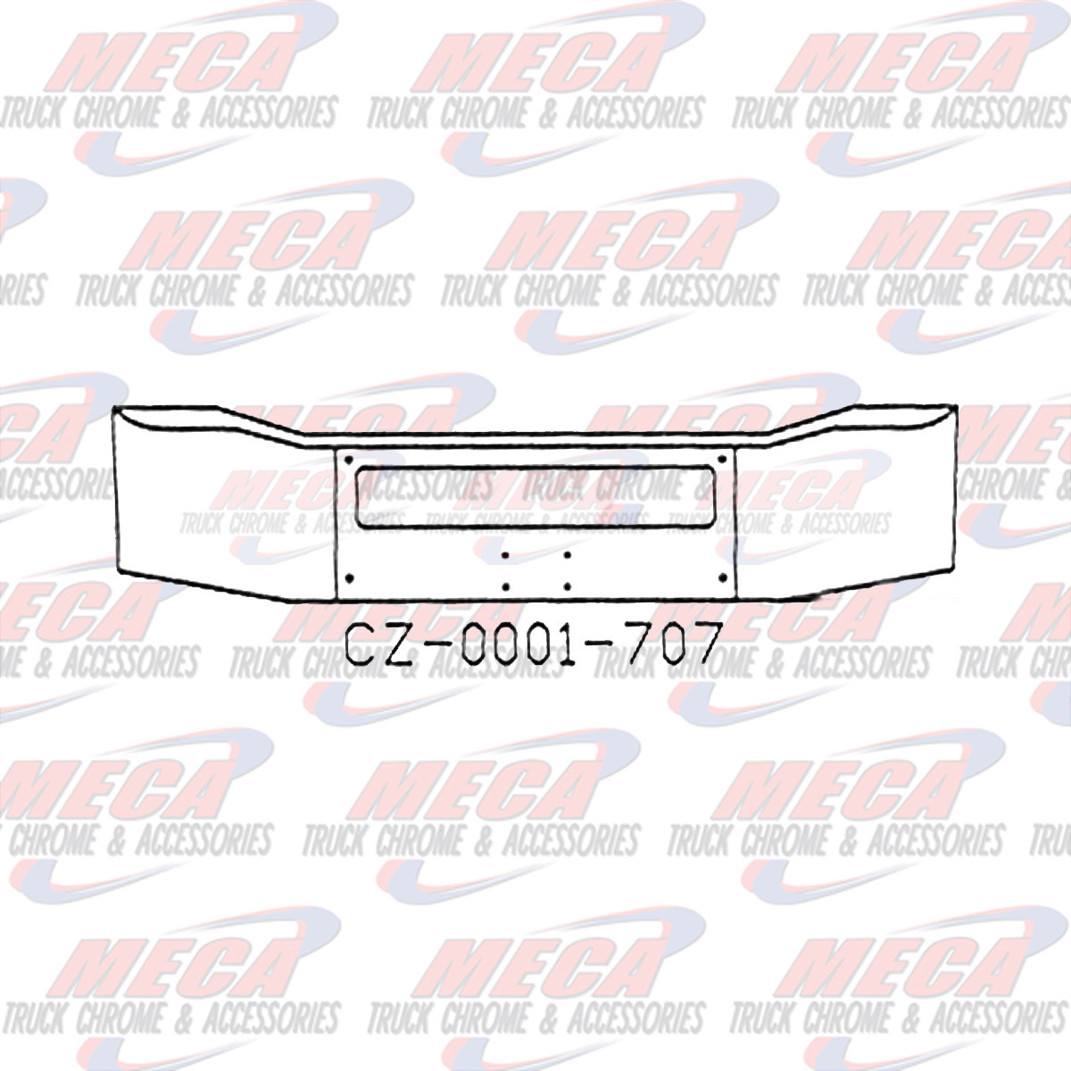 VALLEY CHROME BUMPER FL CORONADO 17.5''  AIR FLOW ONLY