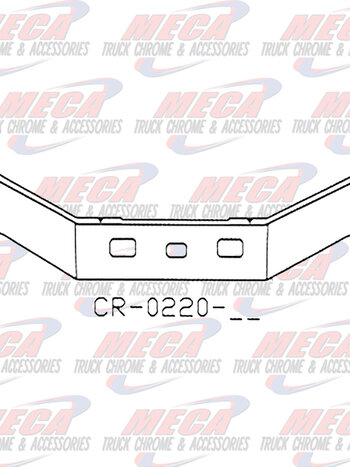 VALLEY CHROME BUMPER FL112 MIDRANGE 12'' W/ TOW & STEP