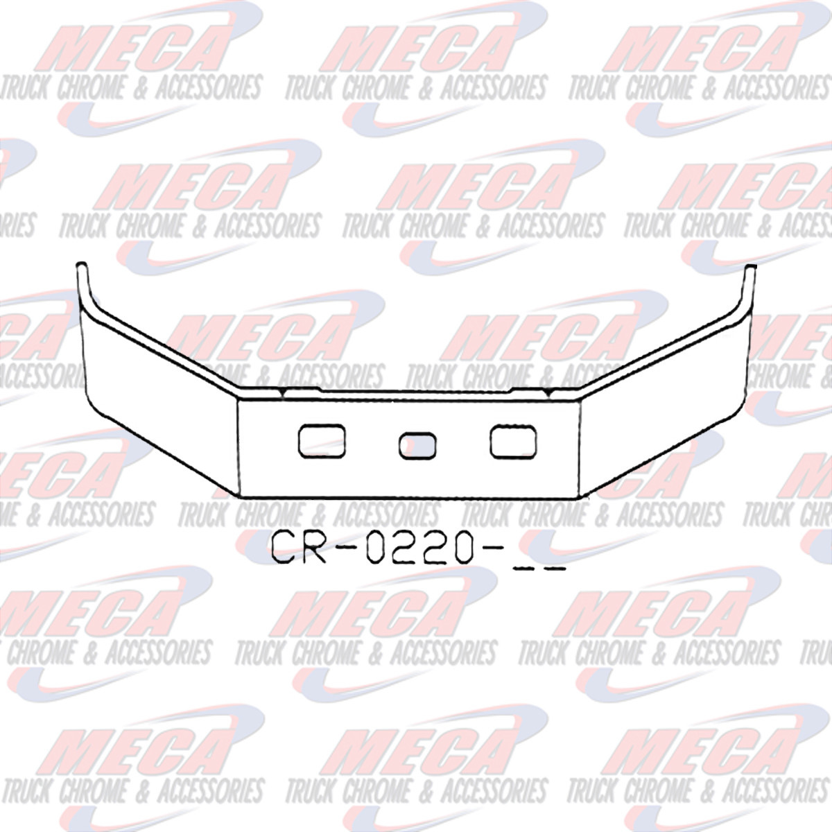 VALLEY CHROME BUMPER FL112 MIDRANGE 12'' W/ TOW & STEP