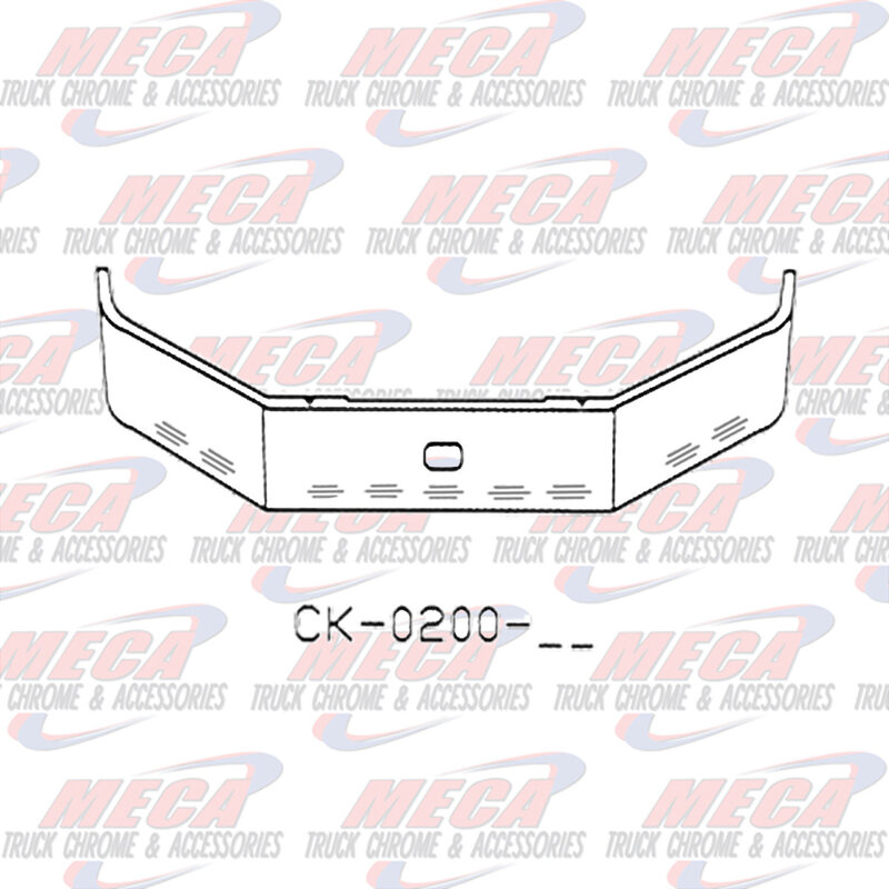 VALLEY CHROME BUMPER FL112 MIDRANGE 18'' SS W/ STEP AND 9 BB LTS