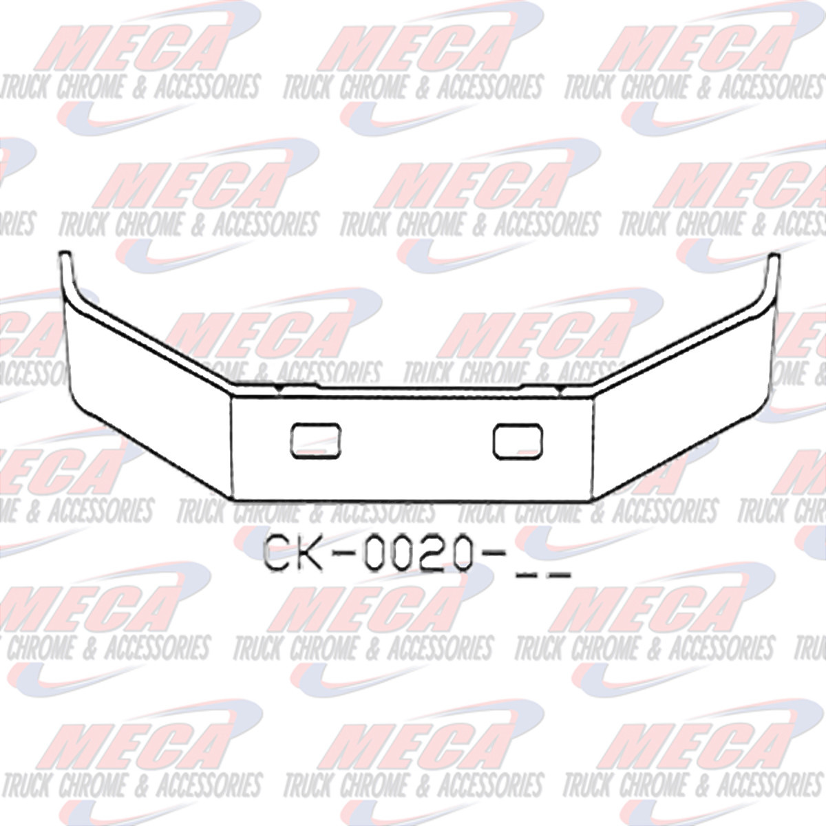 VALLEY CHROME BUMPER FL112 MIDRANGE 18'' S.S. W/ SMALL TOW