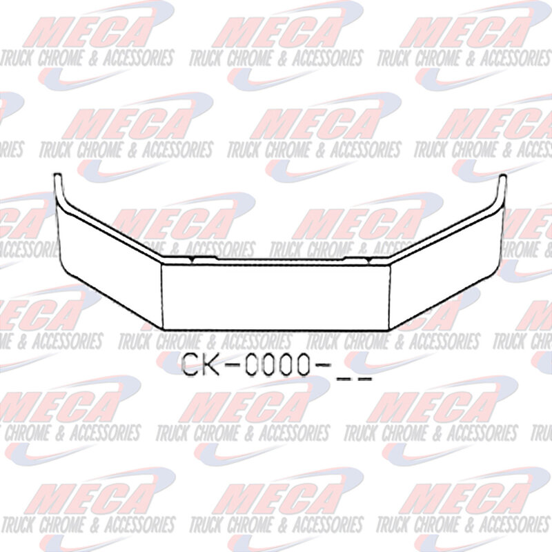 VALLEY CHROME BUMPER FL112 MIDRANGE 20'' SS PLAIN