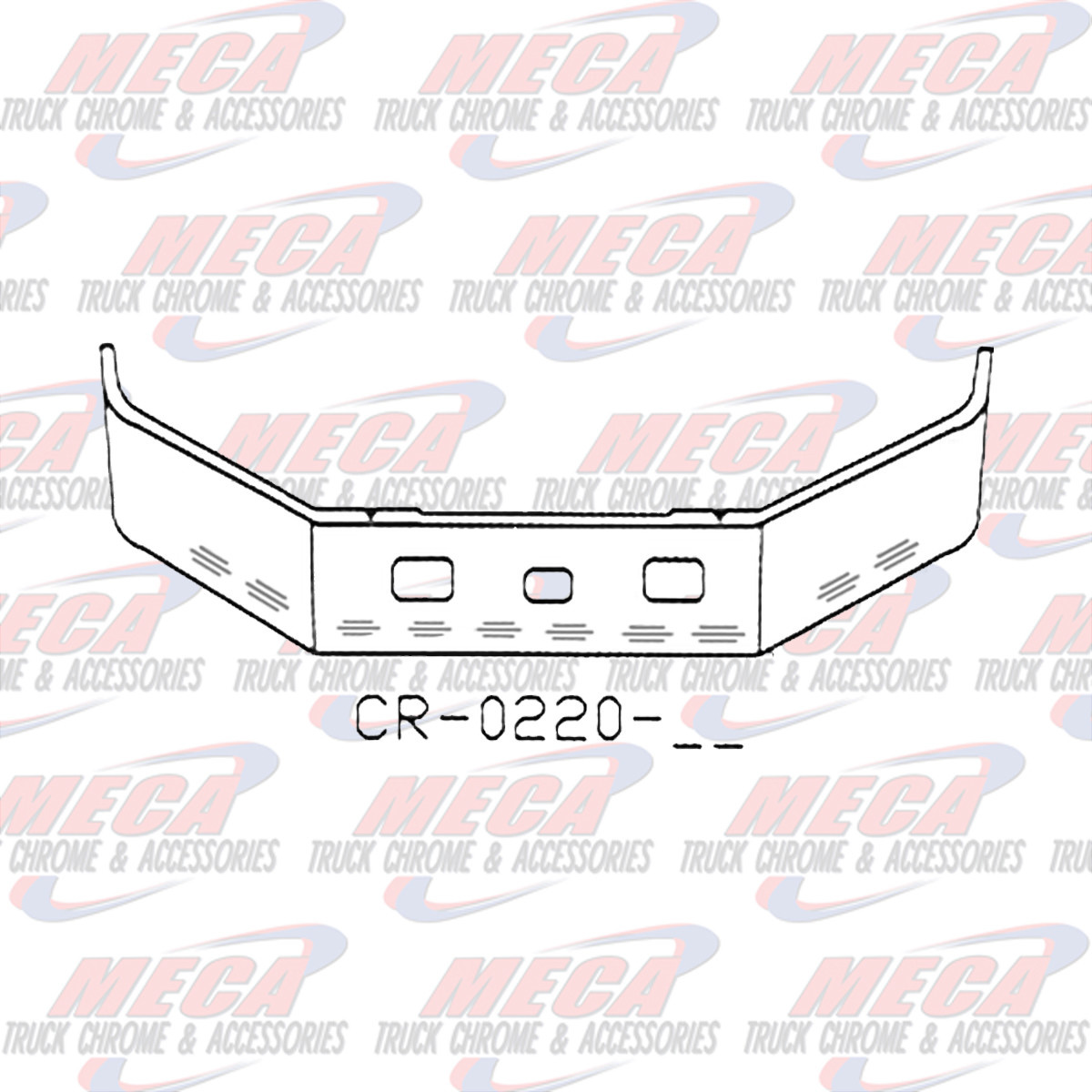 VALLEY CHROME BUMPER FL112 MIDRANGE 20'' SS TOW FOG & 10 BB LTS