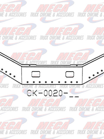 VALLEY CHROME BUMPER FL112 MIDRANGE 16'' W/ SMALL TOW & 17 - 2''