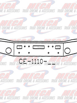 VALLEY CHROME BUMPER FLC 112 16'' WIDE W/ 2'' BREAK BACK