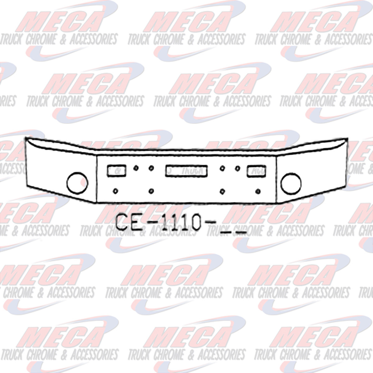 VALLEY CHROME BUMPER FLC 112 16'' WIDE W/ 2'' BREAK BACK