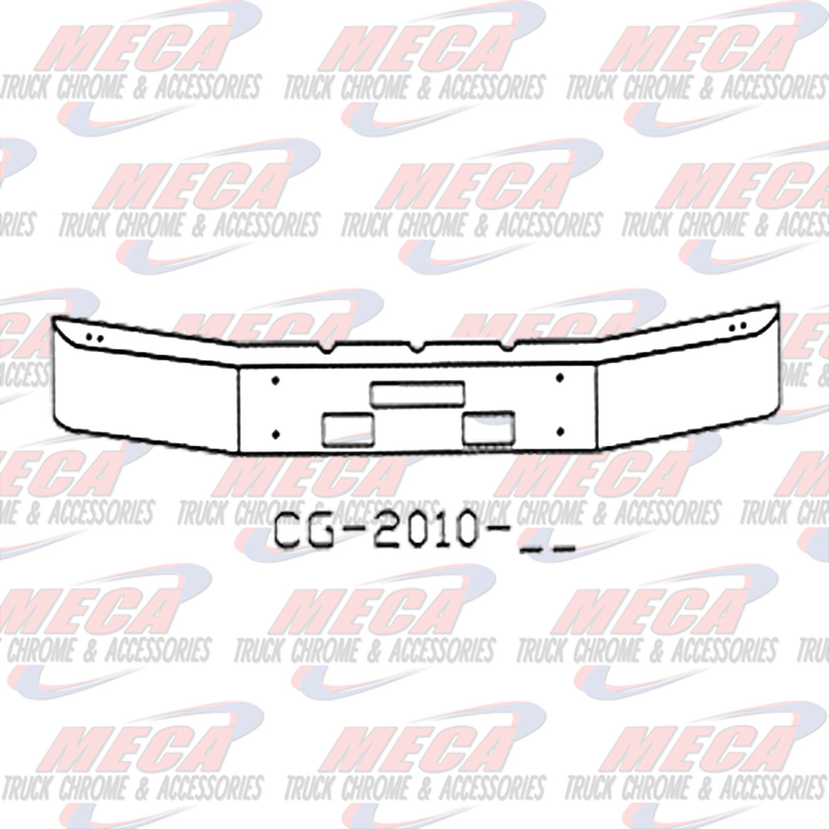 VALLEY CHROME BUMPER FLD112  12'' WIDE W/ 6'' BREAKBACK 92'' LONG