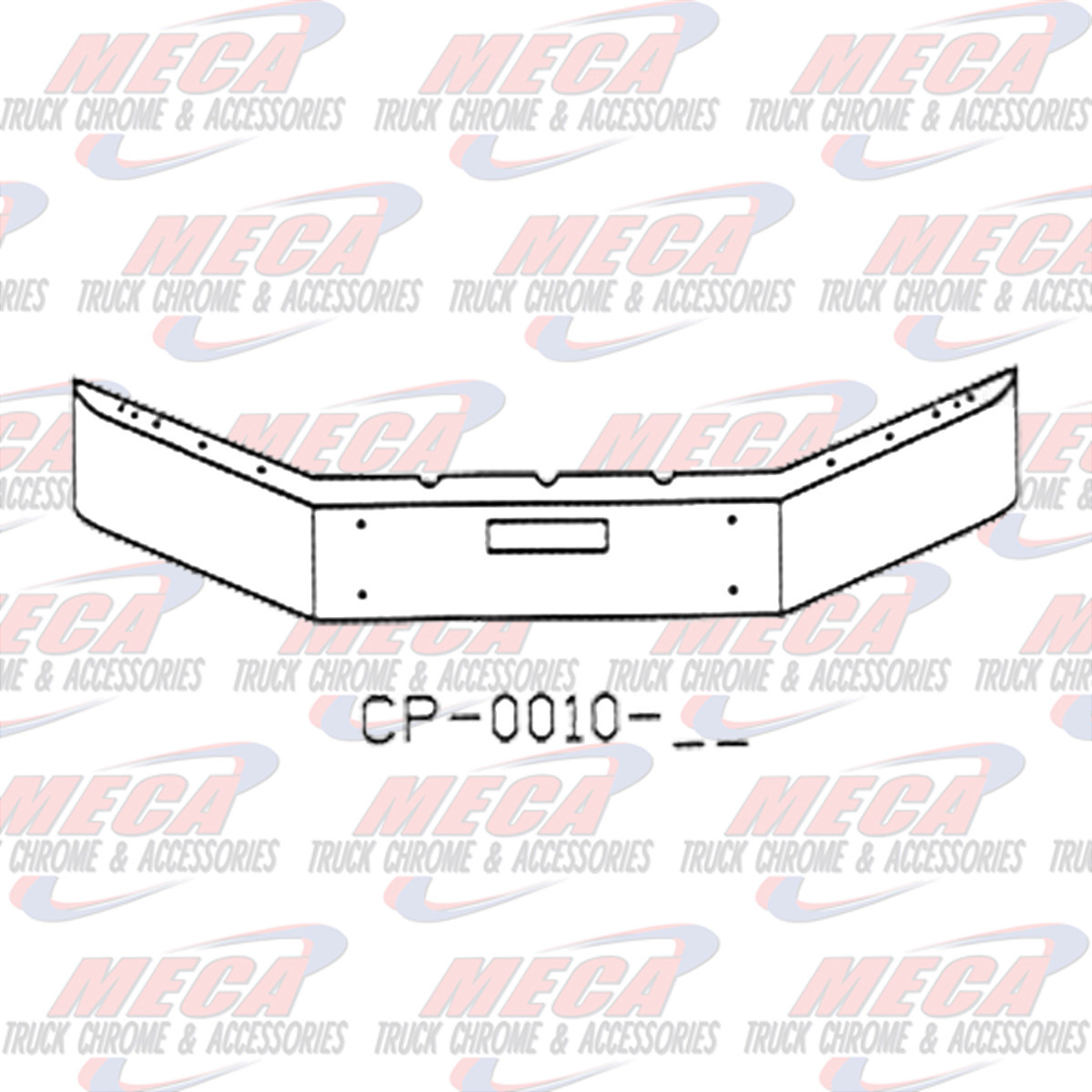 VALLEY CHROME BUMPER FLD 112 W/ 17'' BREAK BACK SEVERE DUTY