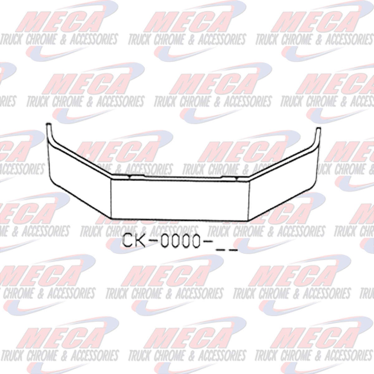 VALLEY CHROME BUMPER FL 50 60 70 80  MIDRANGE 18'' CHR MOUNT HLS