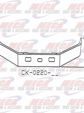 VALLEY CHROME BUMPER FL 50 60 70 80  MIDRANGE 18'' CHROM FOG STEP