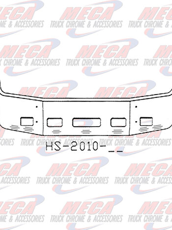 VALLEY CHROME BUMPER PB 387 20'' 2002+ SETBACK SS FOG TOW & 7 BB LTS