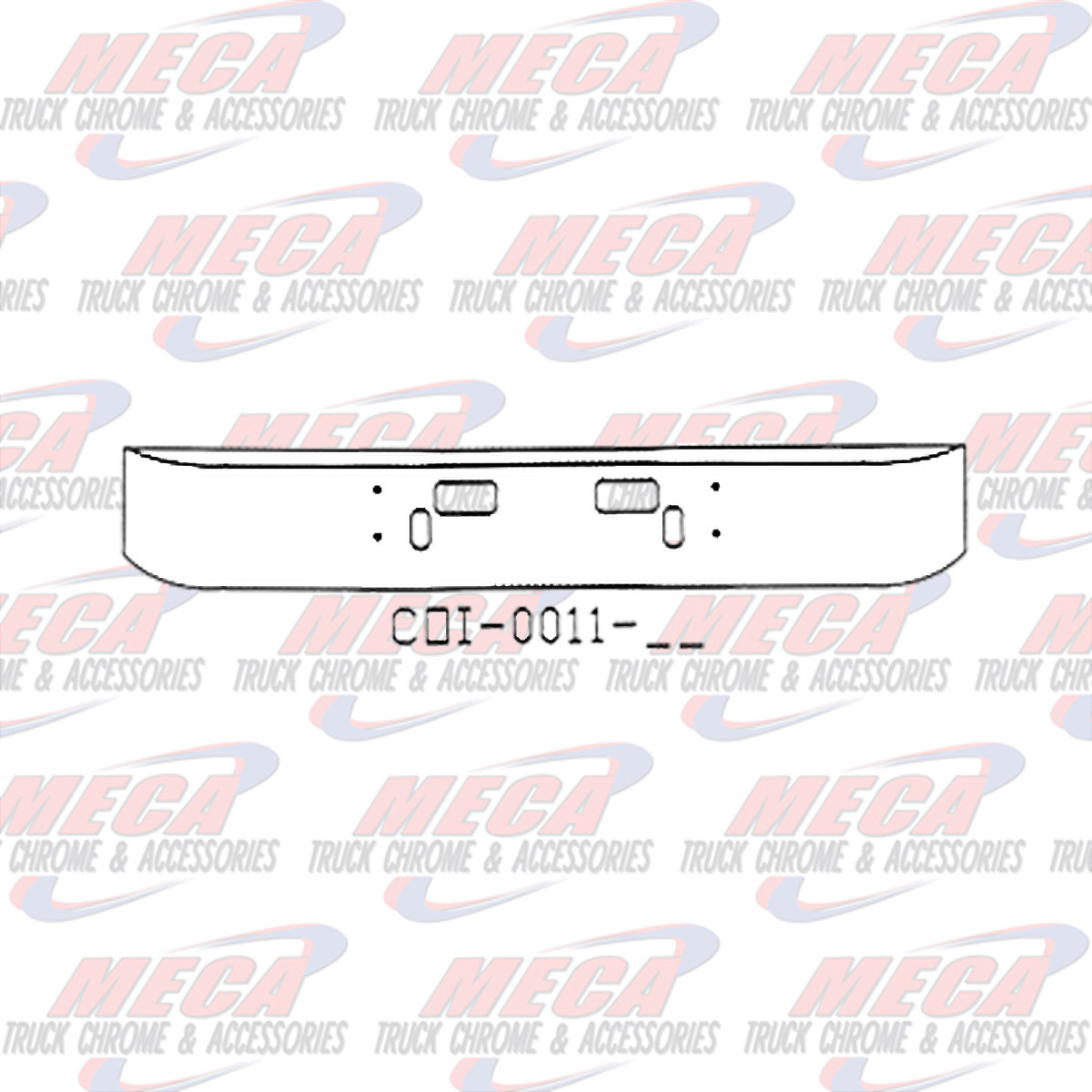 VALLEY CHROME BUMPER FL 114SD  FL114 16'' W/ VERTICAL TOWS & HORIZ TOWS SET FORWARD AXLE