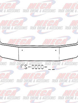 VALLEY CHROME BUMPER KW T270 T370 18'' MOUNTING HOLES ONLY