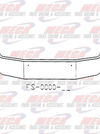 VALLEY CHROME BUMPER KW T270 T370 18'' MOUNTING HOLES ONLY
