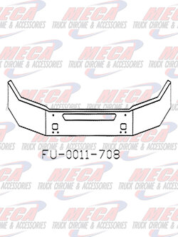 VALLEY CHROME BUMPER KW T440 16'' W/ TOW & STEP
