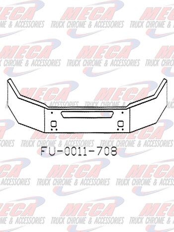 VALLEY CHROME BUMPER KW T440 16'' W/ TOW & STEP