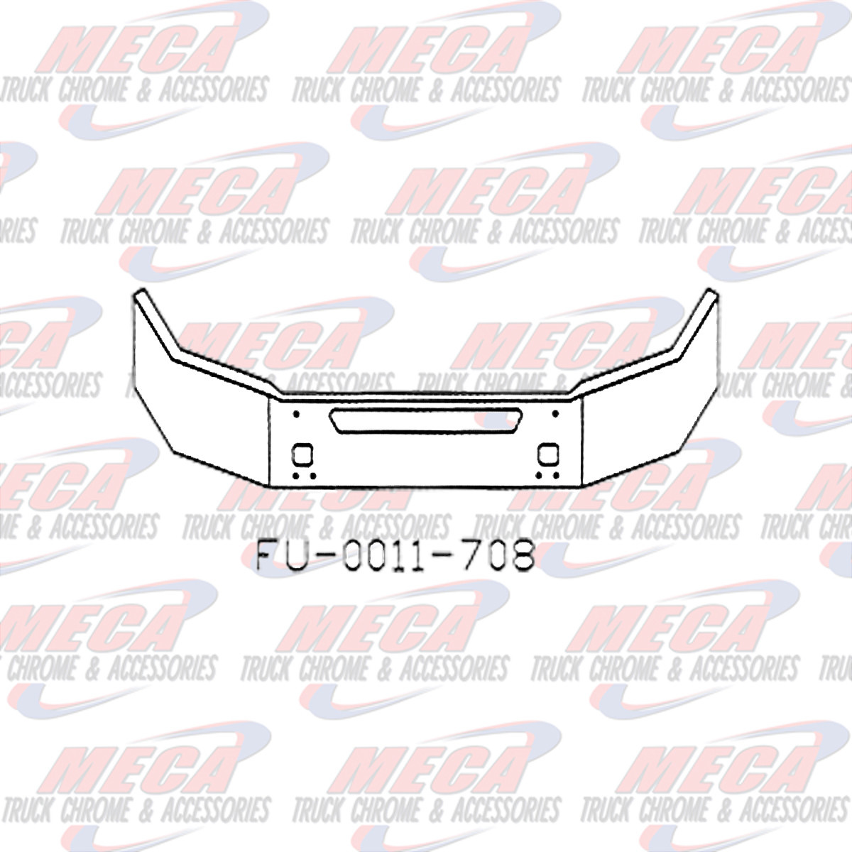 VALLEY CHROME BUMPER KW T440 16'' W/ TOW & STEP