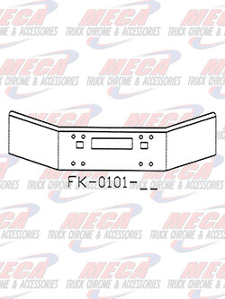 VALLEY CHROME BUMPER KW T450 14'' TAPERED OPEN END TOW, STEP