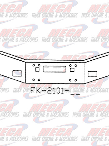 VALLEY CHROME BUMPER KW T450 14'' OPEN END W/ FOG, TOW & STEP